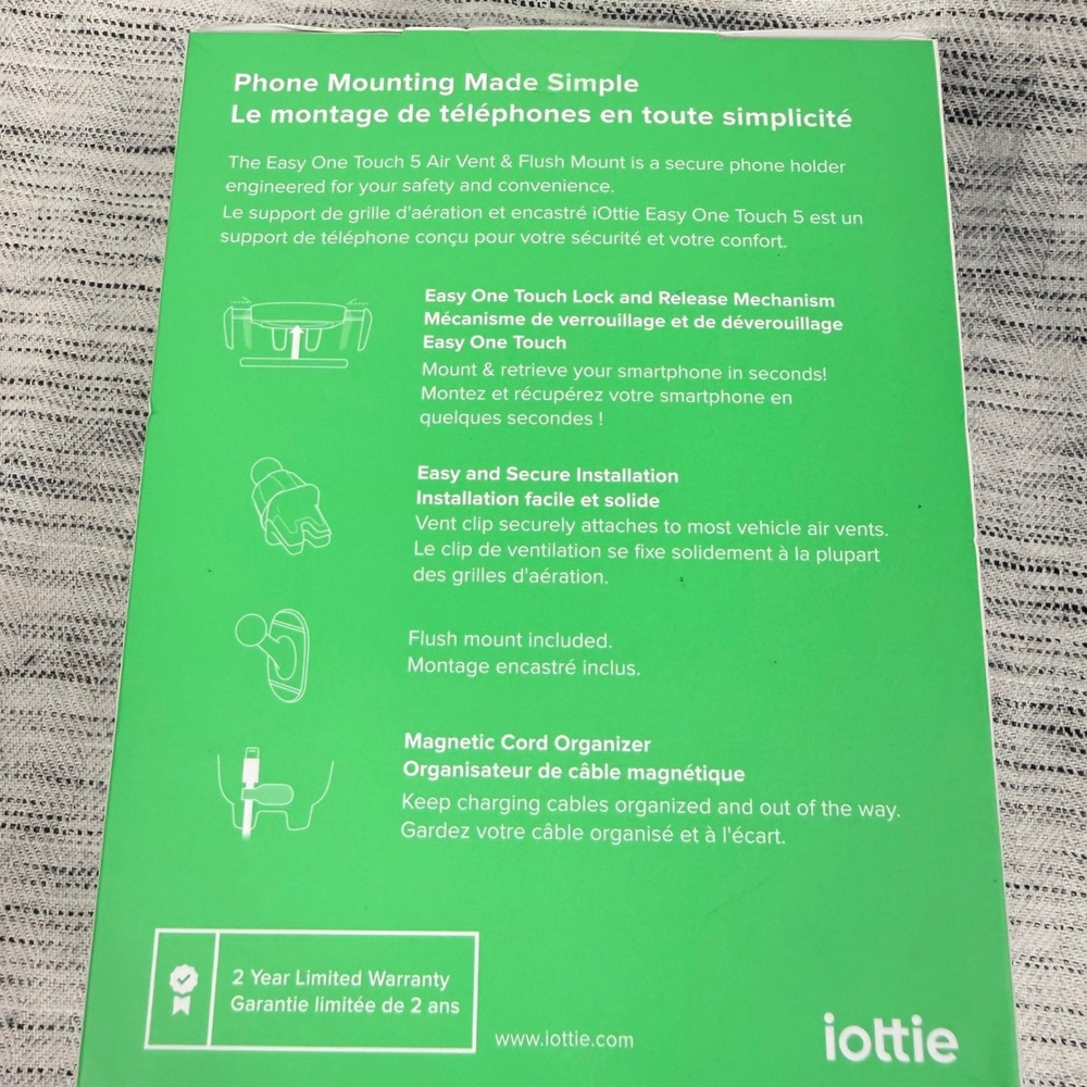 Iottie Smartphone Car Mount Easy One Touch Mounting Universal Compatibility NIB - Picture 5 of 6